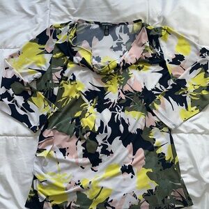 Ellen Tracy Multicolor Floral Blouse